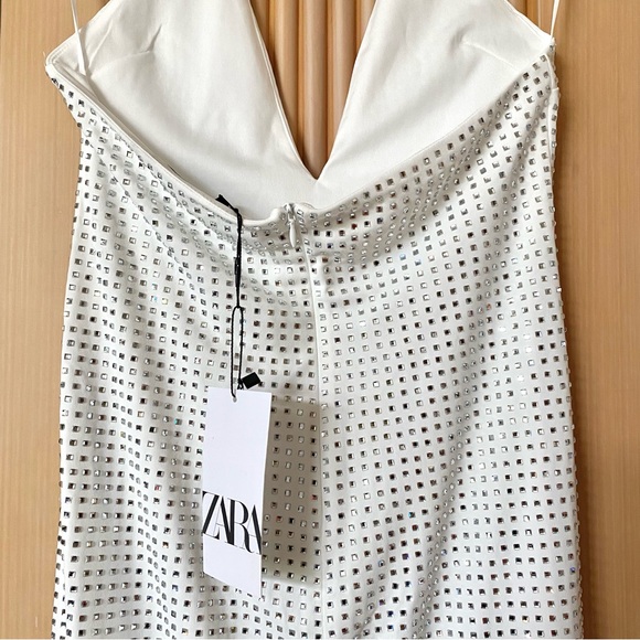 Zara mirrors halter maxi dress white silver - Picture 8 of 16